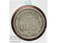 Egypt 10 Piasters 1917 Silver