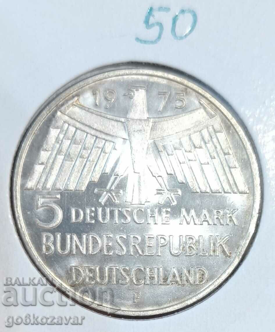 Germany 5 stamps Silver 1975 UNC Germany 5 stamps Silver 1975 UNC
