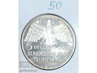 Germany 5 stamps Silver 1975 UNC