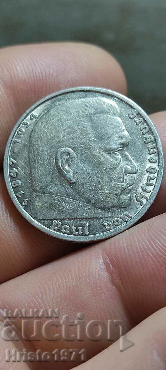 5 марки 1937 J 5 марки 1937 J