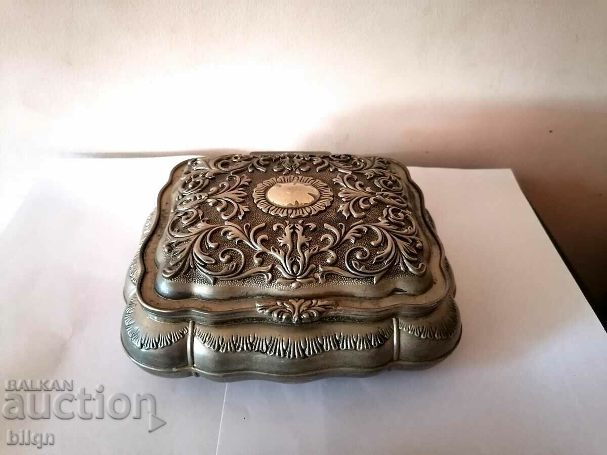 Great Old Silver Plated Jewelry Box