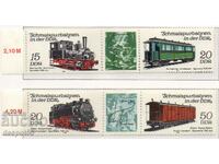 1983 ГДР. Железопътни линии- локомотиви и пътнически влакове