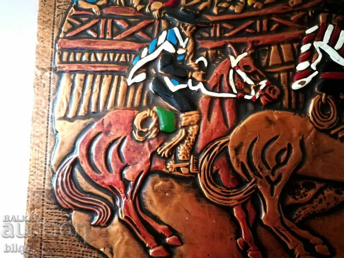 Auction Great Old Copper Plate - Rodeo Auction Great Old Copper Plate - Rodeo