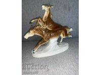 old porcelain horse figure