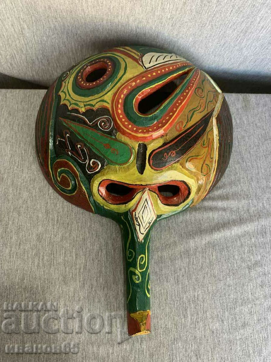 painted wooden mask