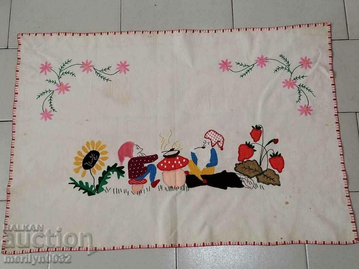 Old embroidered nursery wall tapestry panel, rug with price 69.00 BGN | € 35.28 Old embroidered nursery wall tapestry panel, rug with price 69.00 BGN | € 35.28