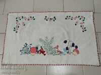 Old embroidered nursery wall tapestry panel, rug