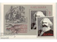 1983. GDR. 100 years since the death of Karl Marx. Block.