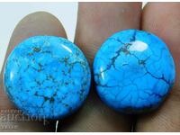 BZC! 51.85 ct. natural turquoise 2 pcs. cabochon set of 1 pc.!