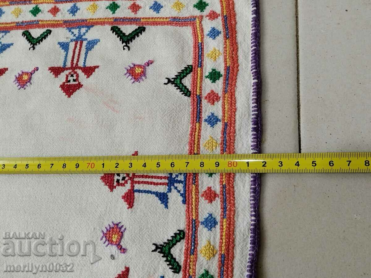 Delivery of Old plaid with embroidery for nursery tablecloth Delivery of Old plaid with embroidery for nursery tablecloth