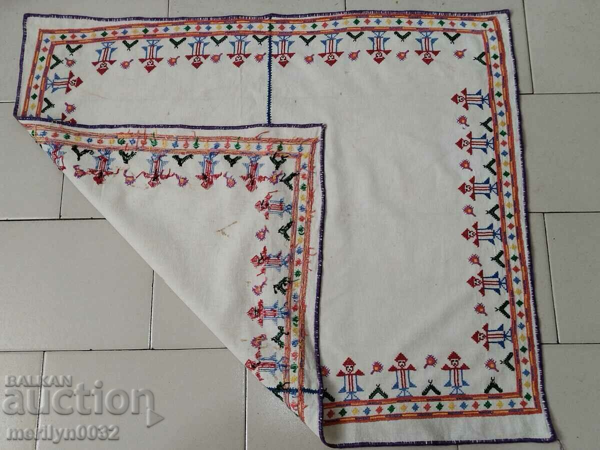 Old plaid with embroidery for nursery tablecloth - 7 Old plaid with embroidery for nursery tablecloth - 7