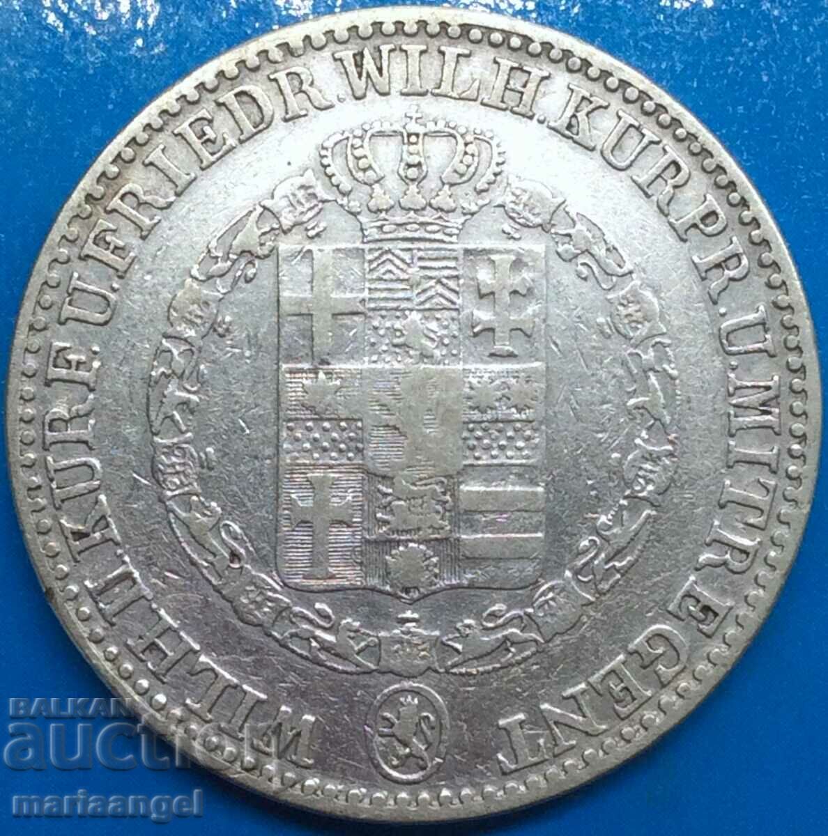 Germany Hesse Cassel Thaler 1841 Wilhelm II Silver Rare