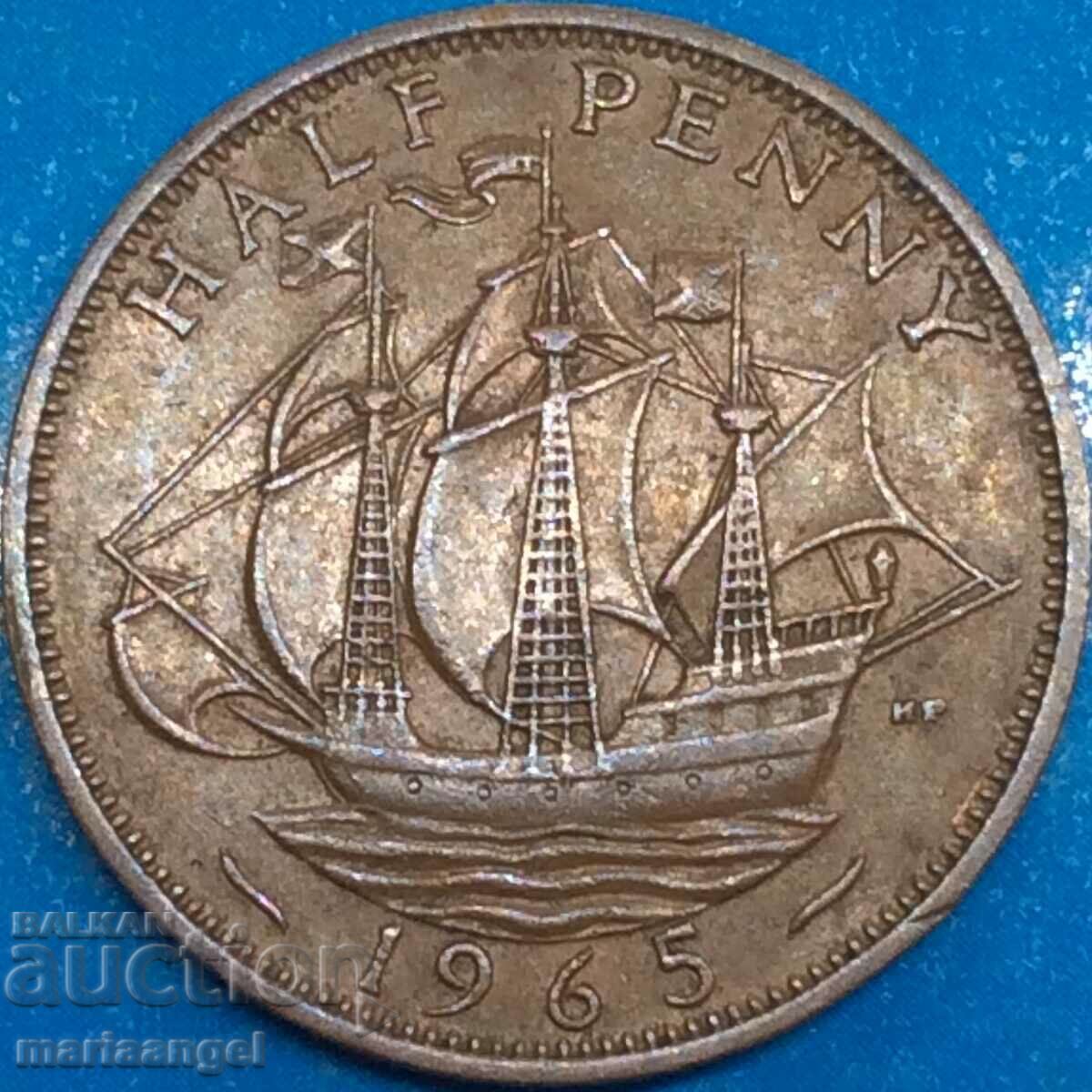 Marea Britanie 1/2 Penny 1965 Elisabeta a II-a Bronz