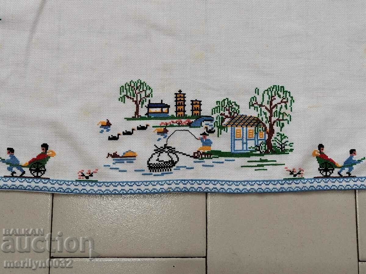 Old plaid with embroidery tablecloth with price 65.00 BGN | € 33.23 Old plaid with embroidery tablecloth with price 65.00 BGN | € 33.23