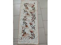 Old embroidered tapestry wall panel, rug