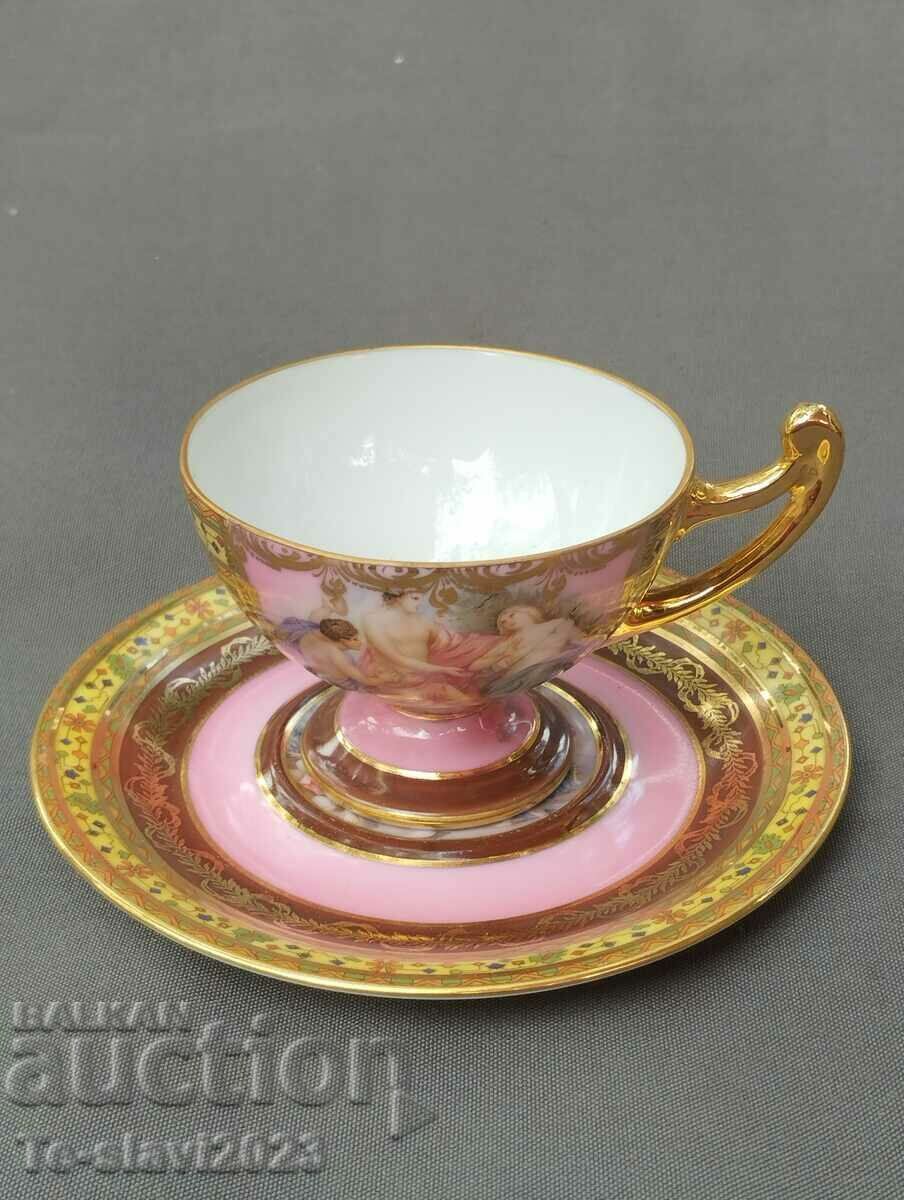 Old porcelain coffee cup/saucer