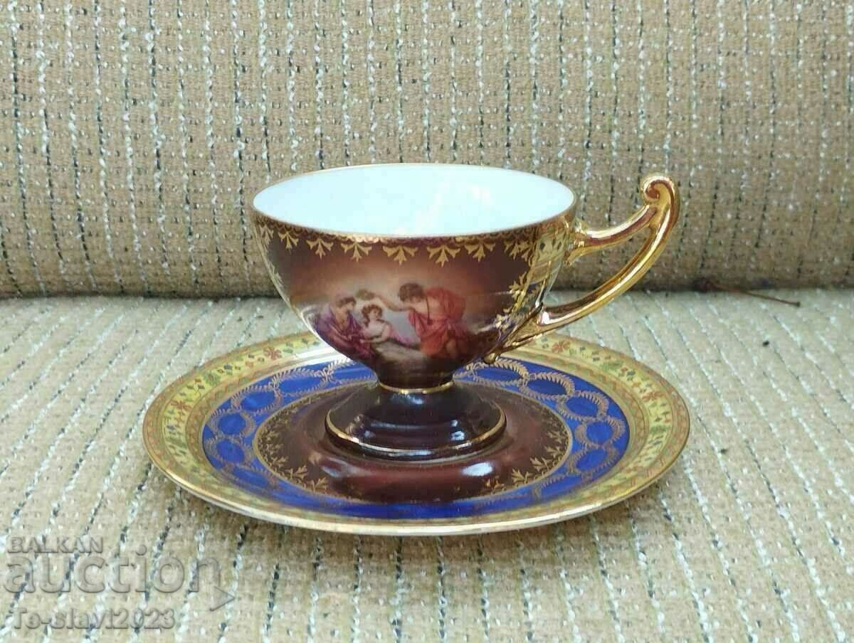 Old porcelain coffee cup/saucer