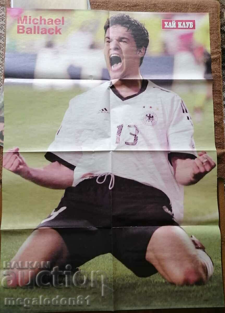 Double poster (front and back) Michael Ballack/ Aaliyah,