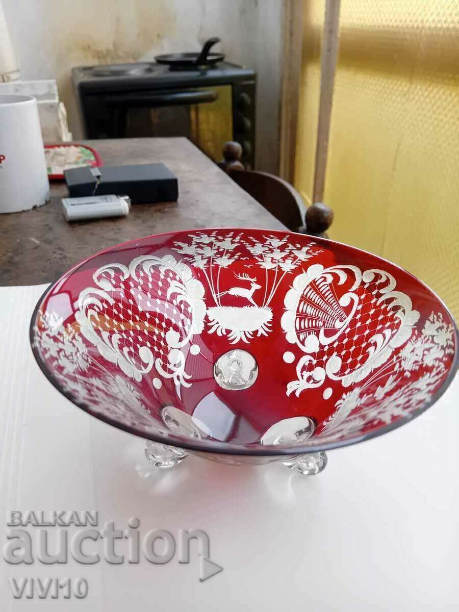 A unique Bohemia bowl A unique Bohemia bowl