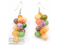 Earrings with natural stones