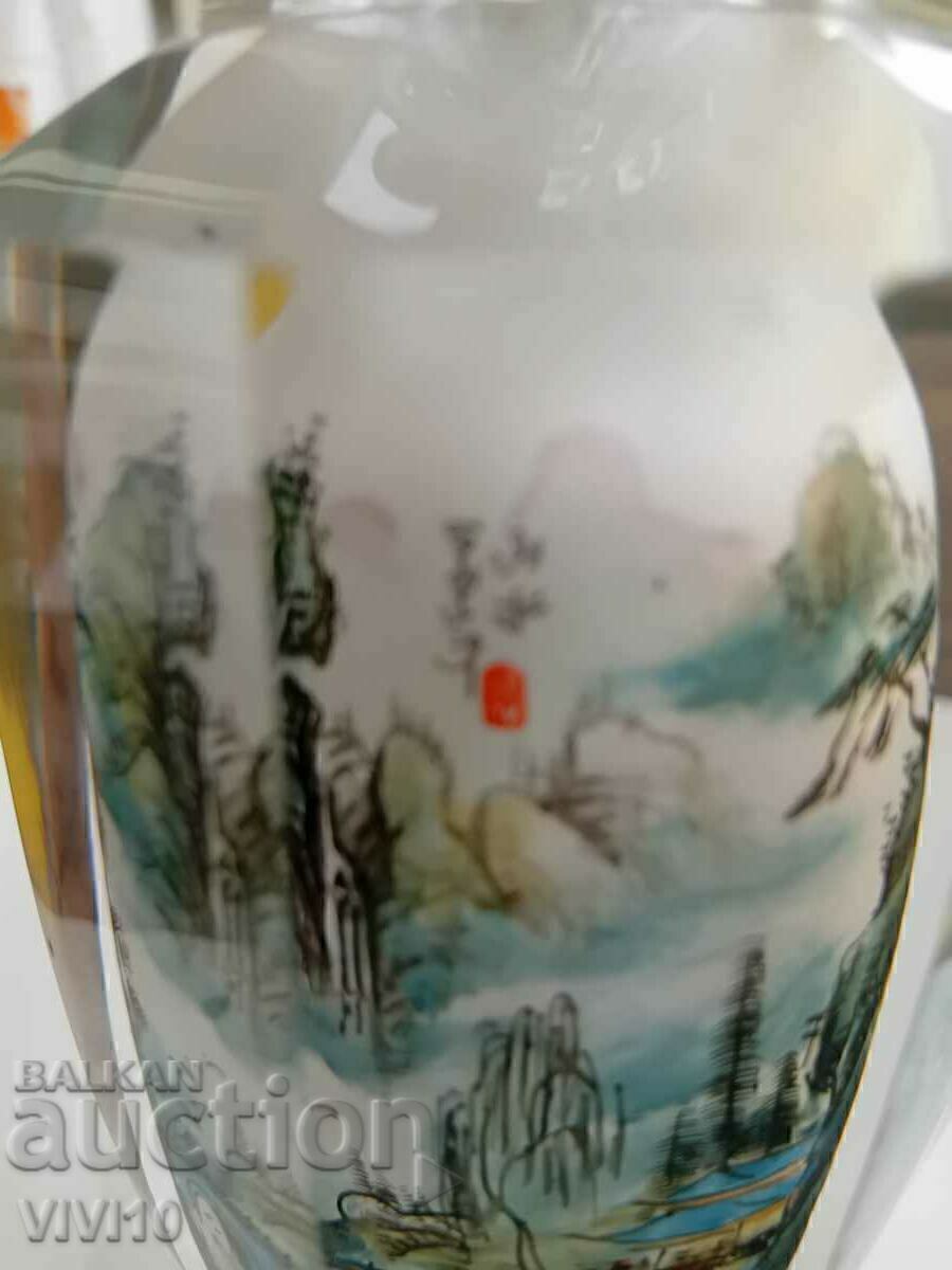Unique crystal vase Japan - 6