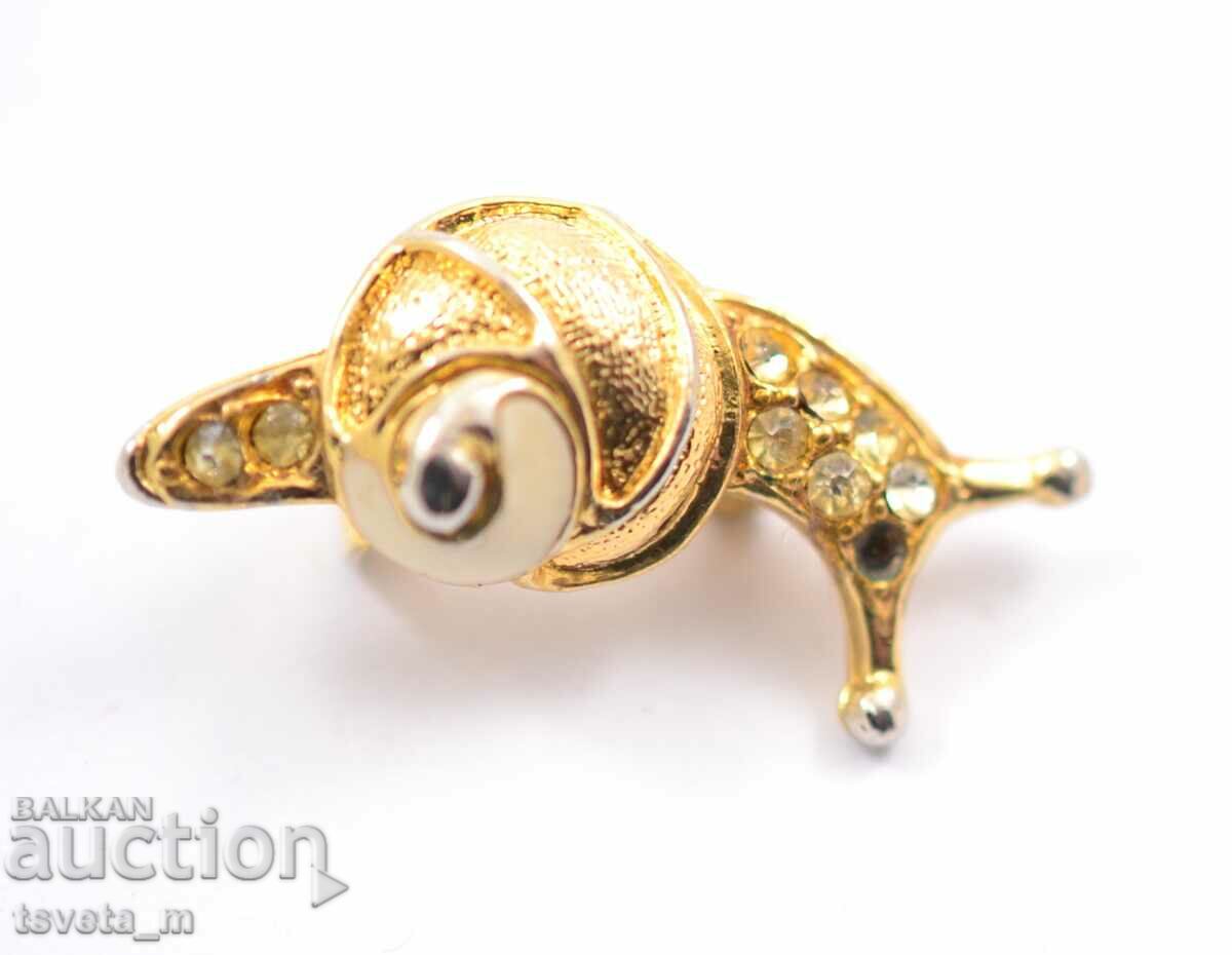 Antique brooch, snail