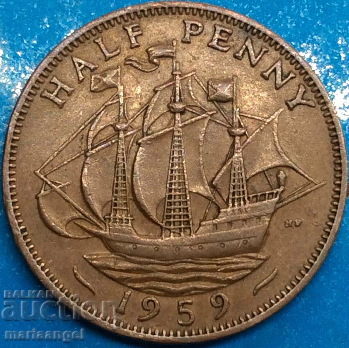 Great Britain 1/2 Penny 1959 Bronze