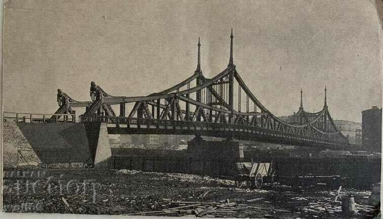 Old rare postcard-Berlin-1902-Construction of the Bridge