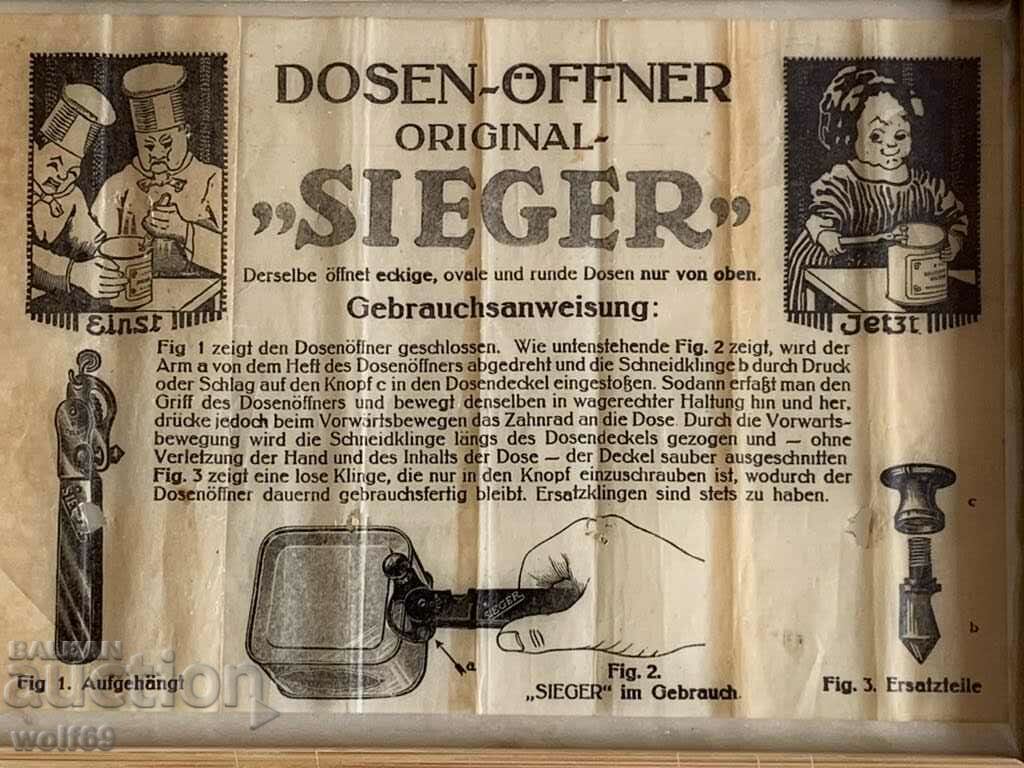 Old German advertising brochure "SIEGER" - early 20th century