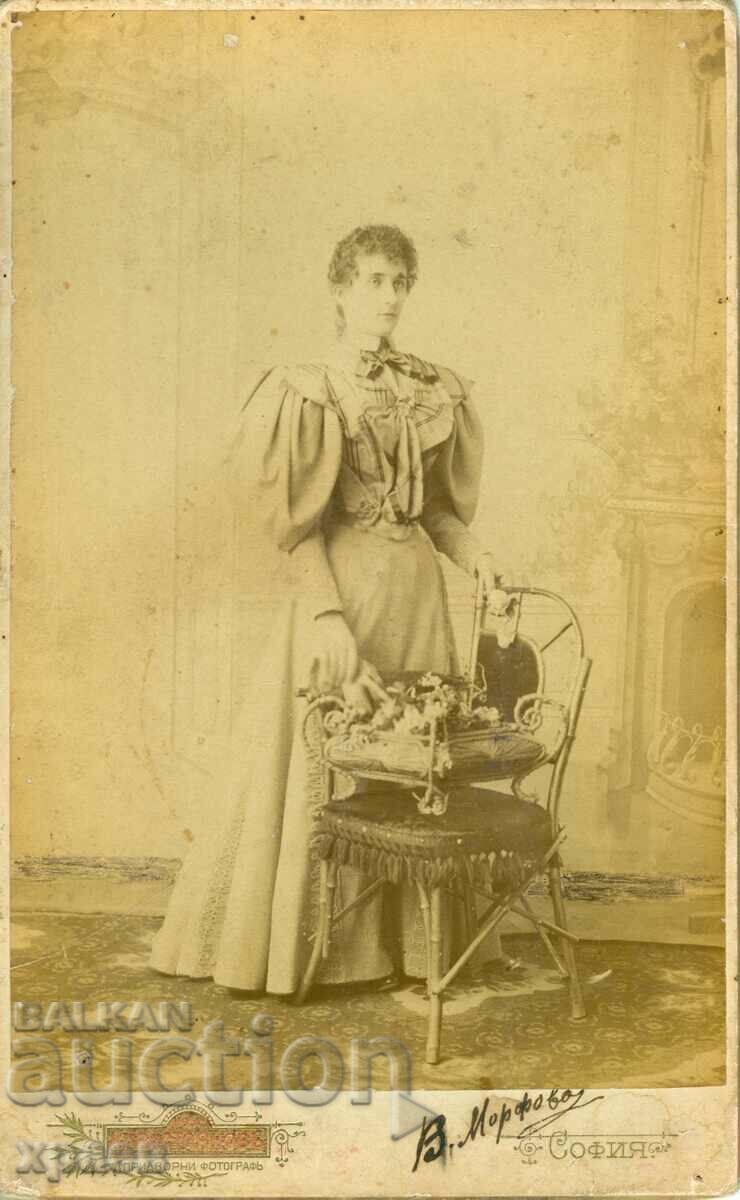 СТАРА ФОТОГРАФИЯ - КАРТОН - ИВ.КАРАСТОЯНОВ – СОФИЯ - Г039