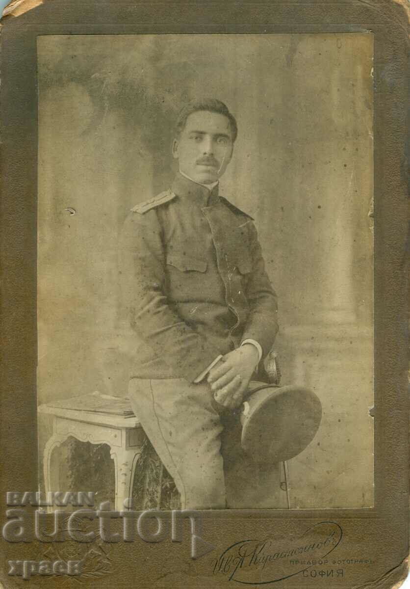 СТАРА ФОТОГРАФИЯ - КАРТОН - ИВ.КАРАСТОЯНОВ – СОФИЯ - Г054