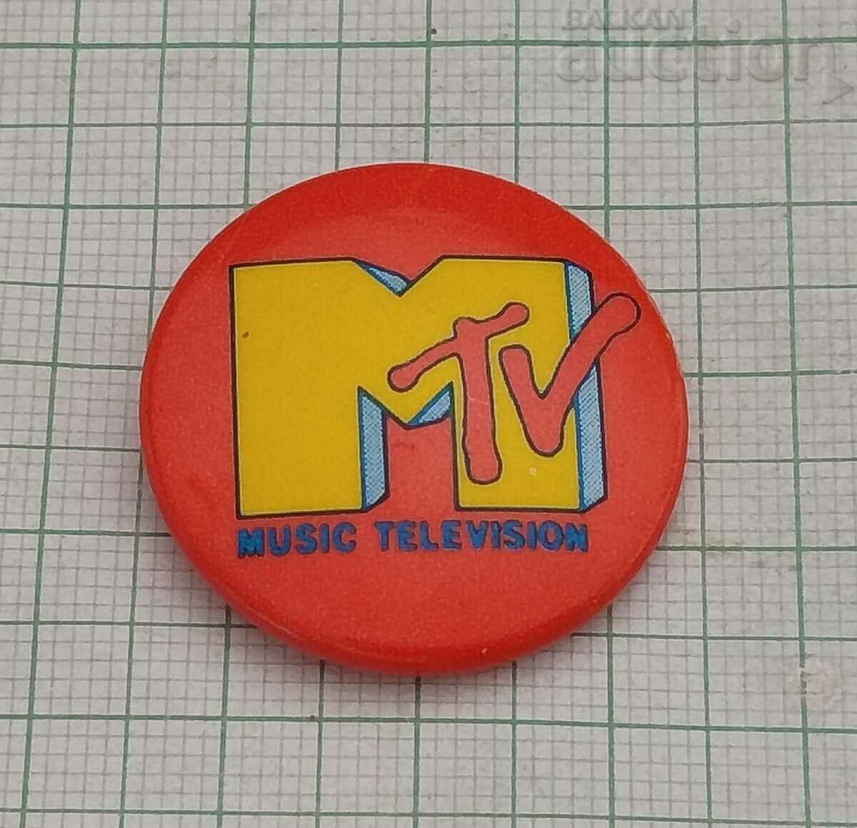 MTV MUSIC TELEVISION BADGE