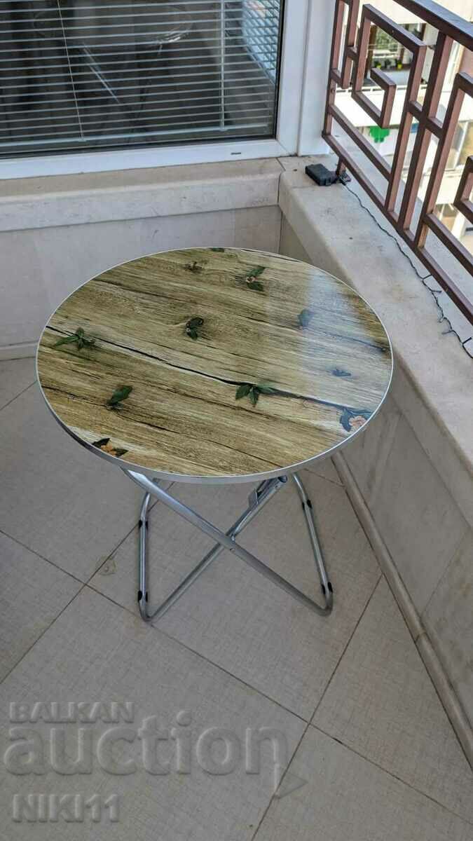Folding round table for terrace, picnic, camping, fishing with price 44.00 BGN | € 22.50