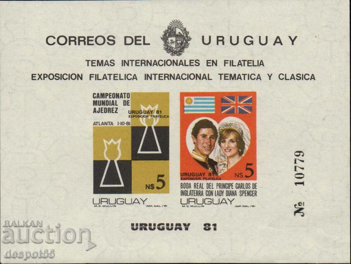 1981. Uruguay. The Royal Wedding and other events. Block.