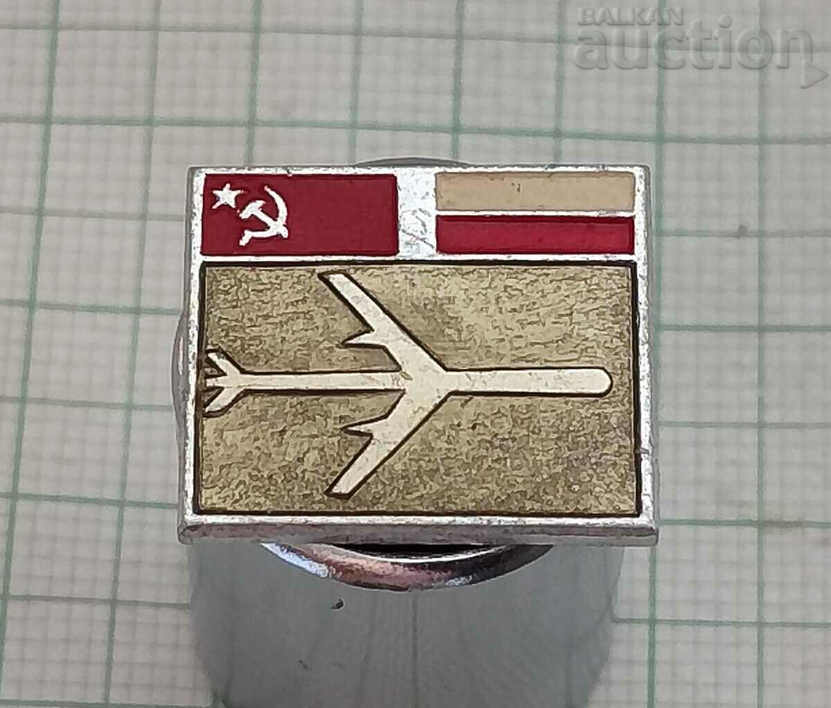 AEROFLOT USSR-POLISH BADGE