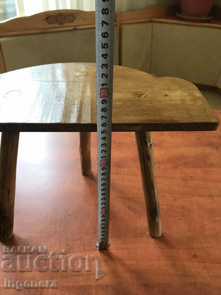 Delivery of CHAIR THREE LEGGED CHAIR SOLID WOOD ANTIQUE