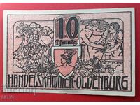 Banknote-Germany-Saxony-Oldenburg-10 Pfennig 1918