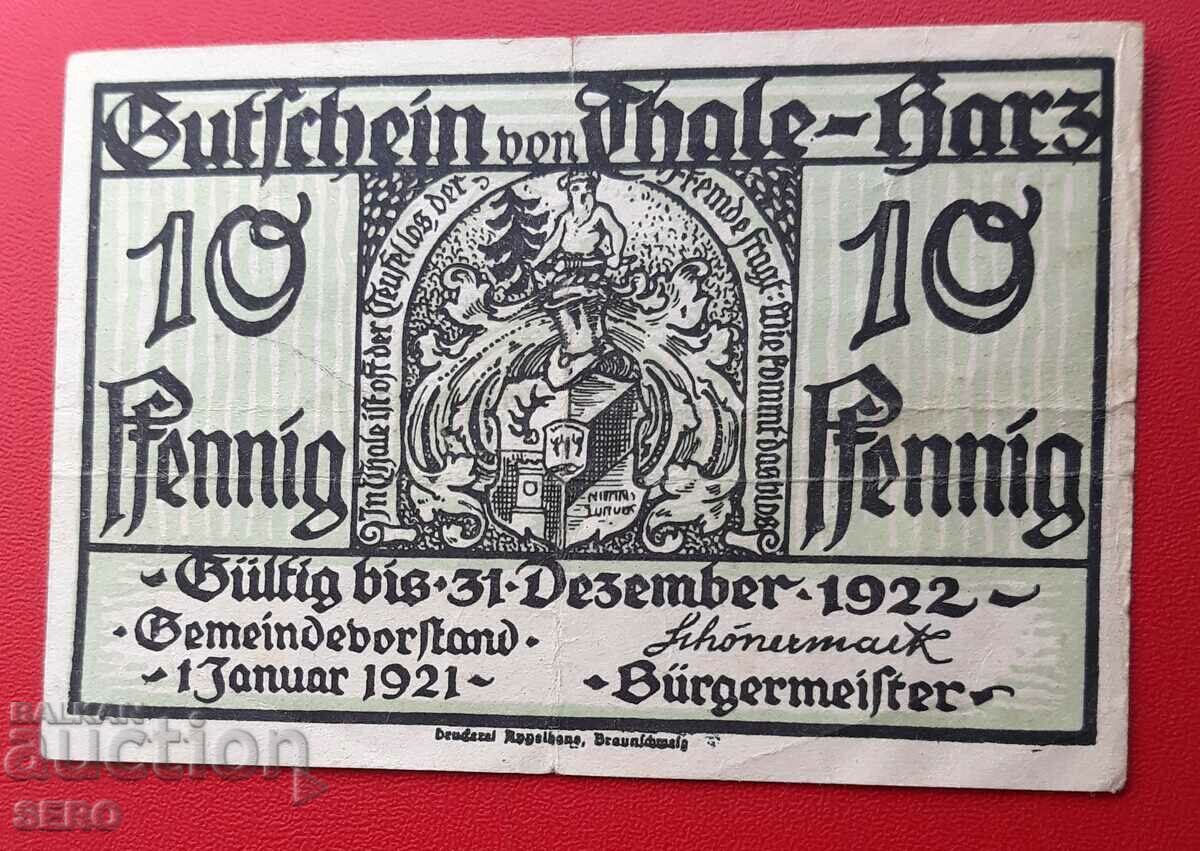 Banknote - Germany - Saxony - Thale - 10 Pfennig 1921