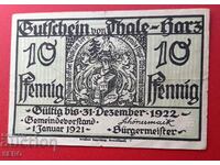 Bancnota - Germania - Saxonia - Thale - 10 Pfennig 1921