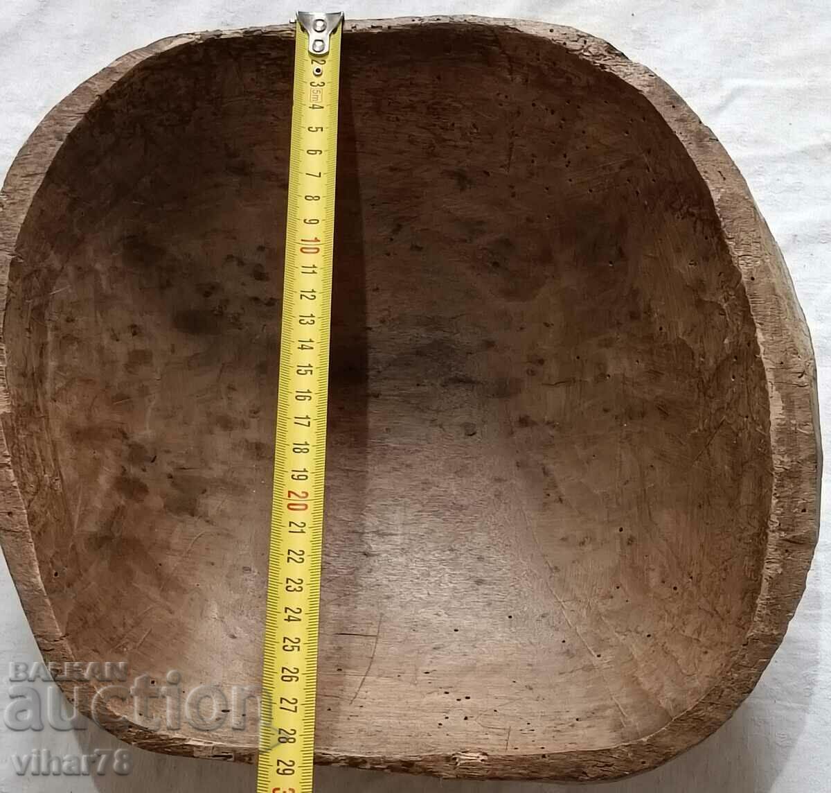 LARGE OLD WOODEN -PLATE -BOWL with price 59.99 BGN | € 30.67 LARGE OLD WOODEN -PLATE -BOWL with price 59.99 BGN | € 30.67