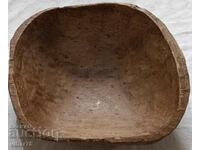 LARGE OLD WOODEN -PLATE -BOWL