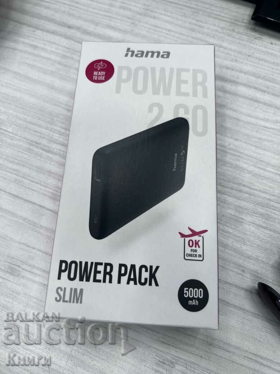 Външна батерия Hama slim HD 5- 5000 mAh