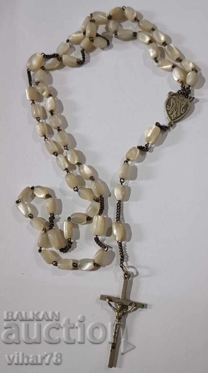 Auction Old rosary with mother of pearl Auction Old rosary with mother of pearl