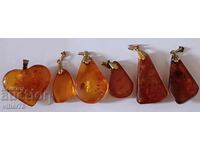 Lot of amber pendants