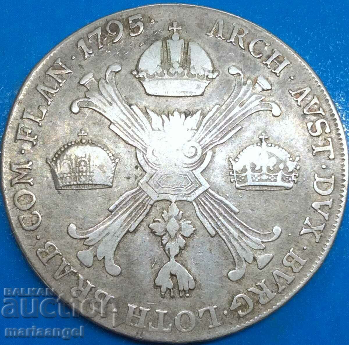 Thaler 1795 Αυστριακή Ολλανδία Franz II N-Burgau ασήμι