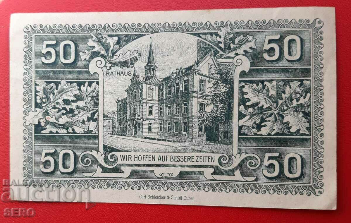 Bancnota-Germania-Saxonia-Magdeburg-50 pfennig 1918