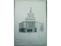 Ink drawing, 1989 - Party House / National Assembly, Sofia