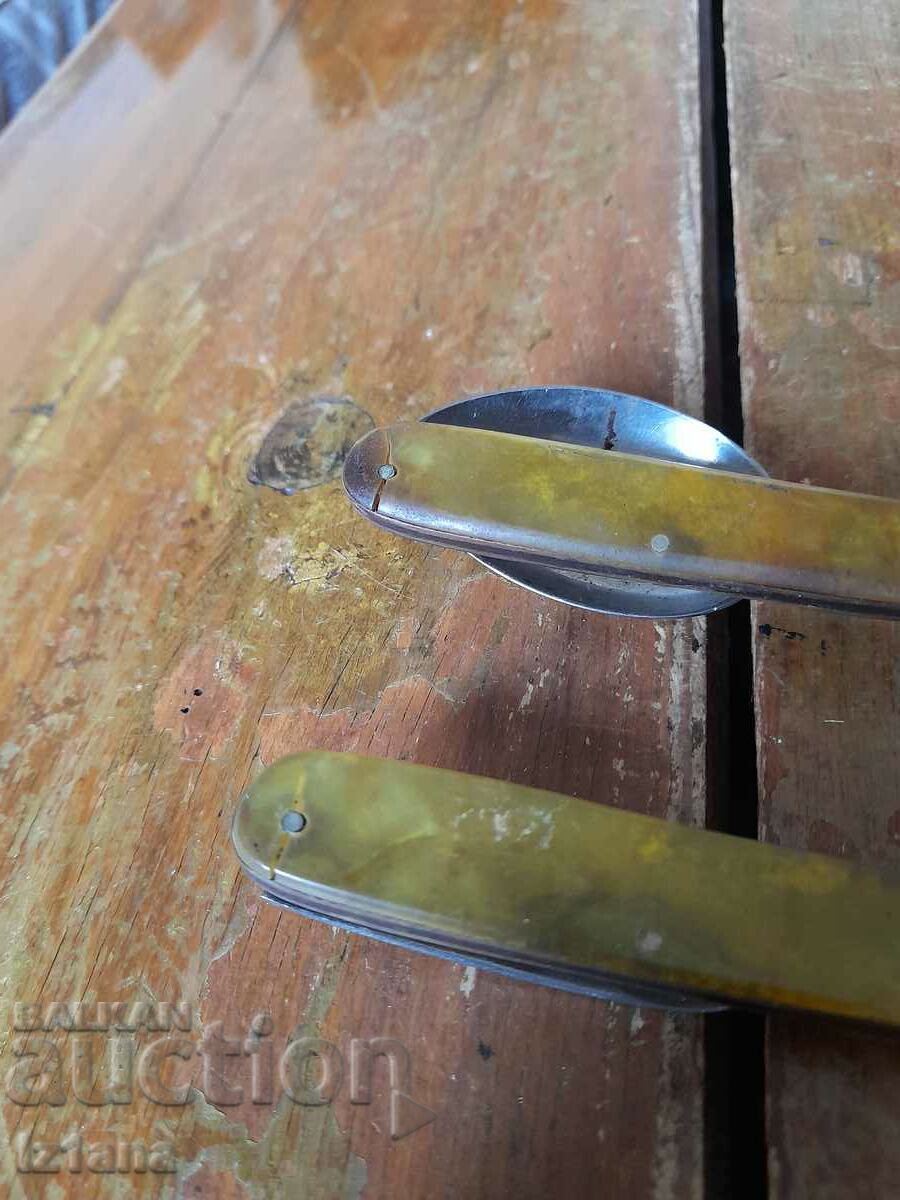 Old folding fork and spoon P. Denev with price 55.00 BGN | € 28.12
