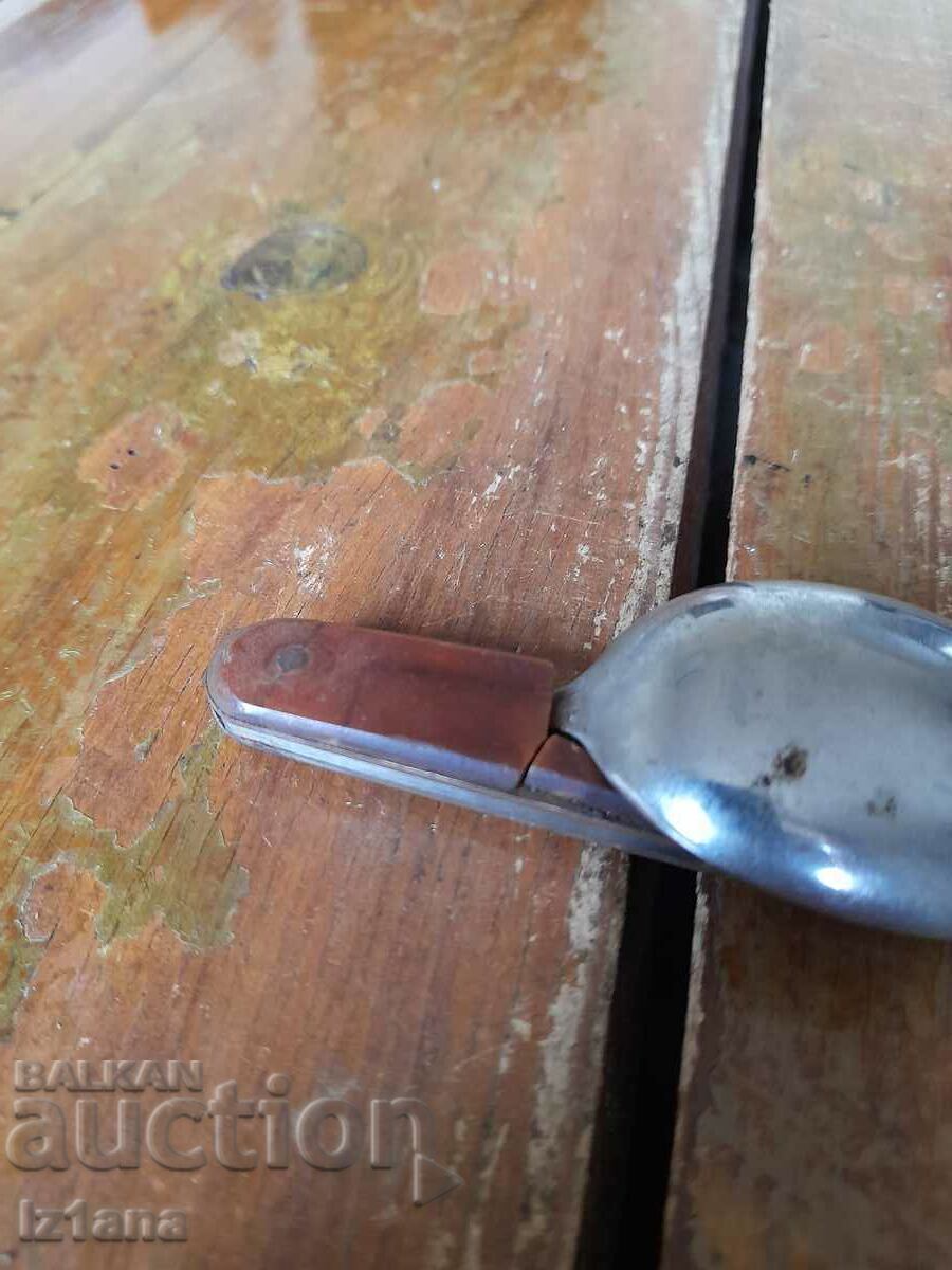 Old folding spoon with price 27.00 BGN | € 13.80 Old folding spoon with price 27.00 BGN | € 13.80