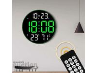 LED clock with time, week, temperature humidity + distances